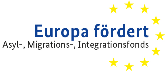 Logo "Europa fördert" des Asyl, Migrations und Integrationsfonds